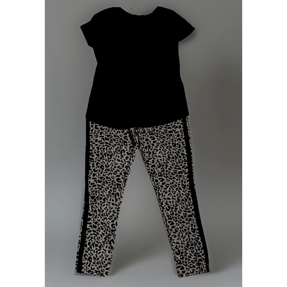 Girls Size 10/12 Wondernation Lepard Pant Set